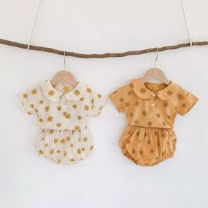 AVA top & bloomers set MUSTARD